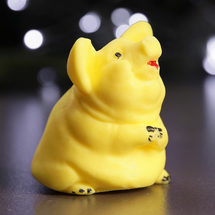 Мыло фигурное "Свинка сидит" жёлтая 80гр