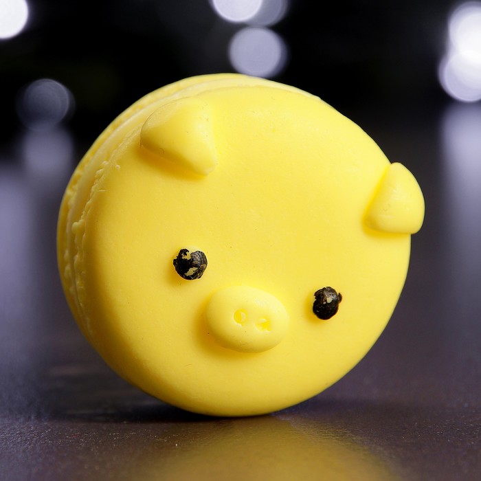 Мыло фигурное "Свинка-макарон" жёлтая 45гр