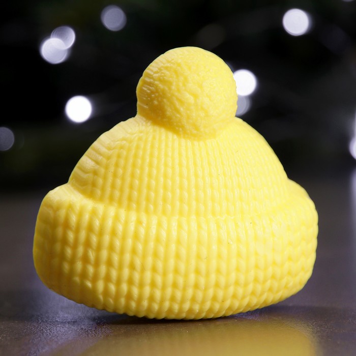 Мыло фигурное "Шапка вязаная" желтая 85гр