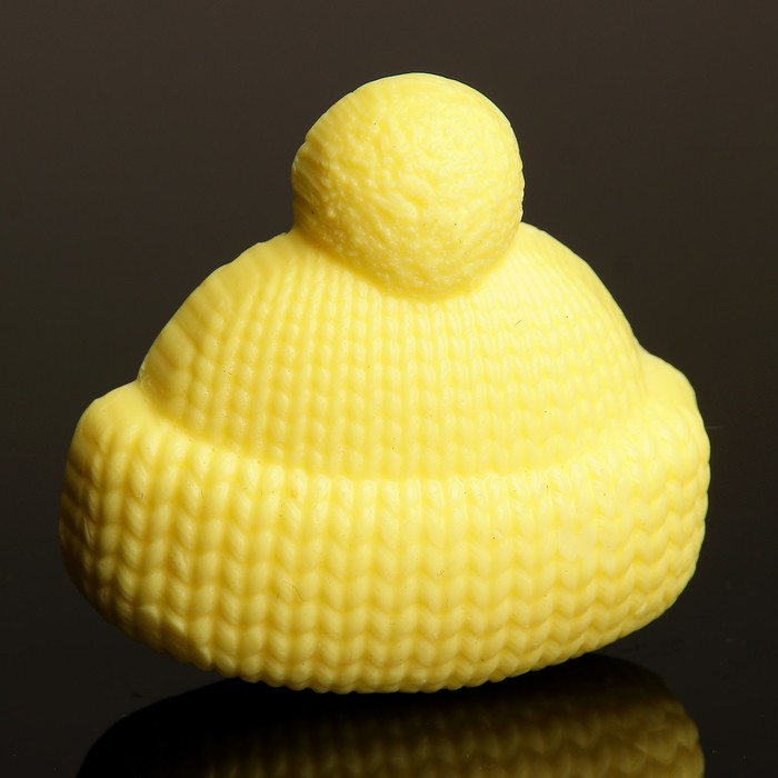 Мыло фигурное "Шапка вязаная" желтая 85гр