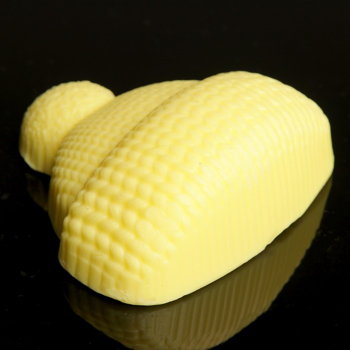 Мыло фигурное "Шапка вязаная" желтая 85гр