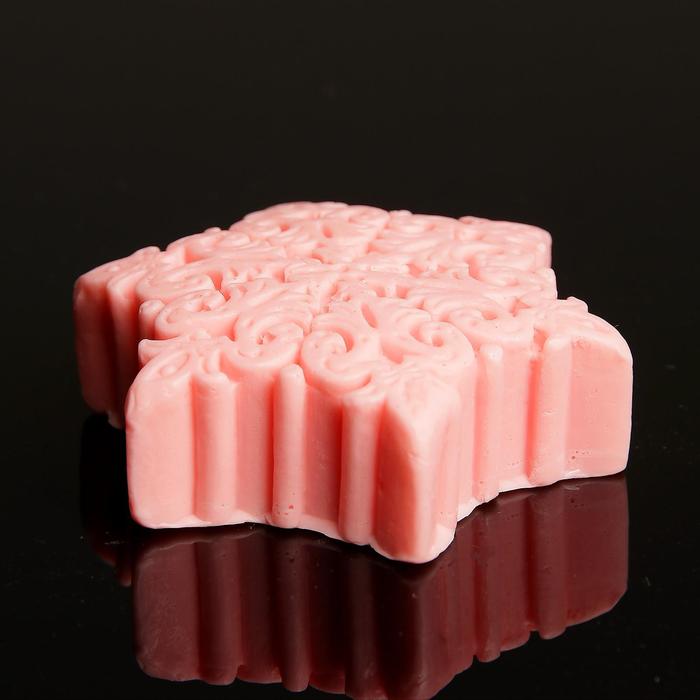 Мыло фигурное "Снежинка" розовая 80гр