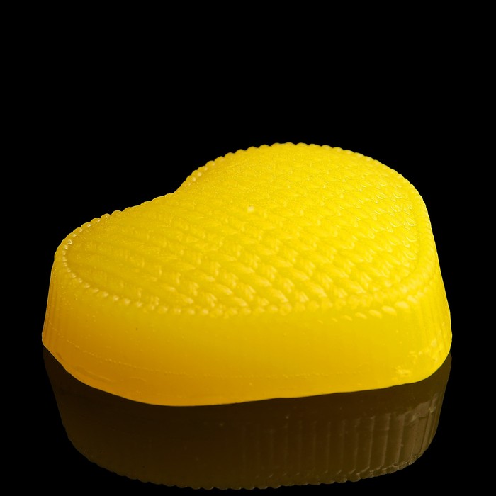 Мыло фигурное "Сердечко вязаное" желтое 85гр