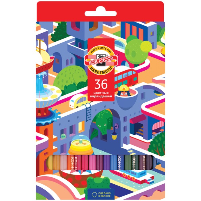 Карандаши 36 цветов Koh-I-Noor "Город мечты"