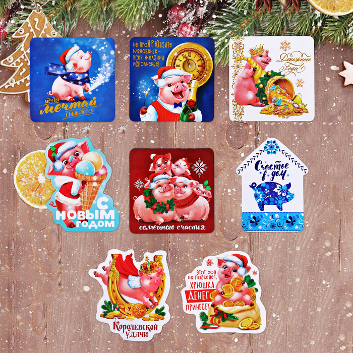 Магнит "С новым годом", МИКС