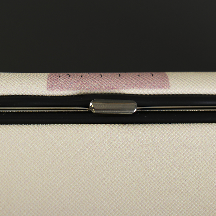 Шкатулка кожзам для украшений "Мишка" белая 5,5х18,5х9,5 см