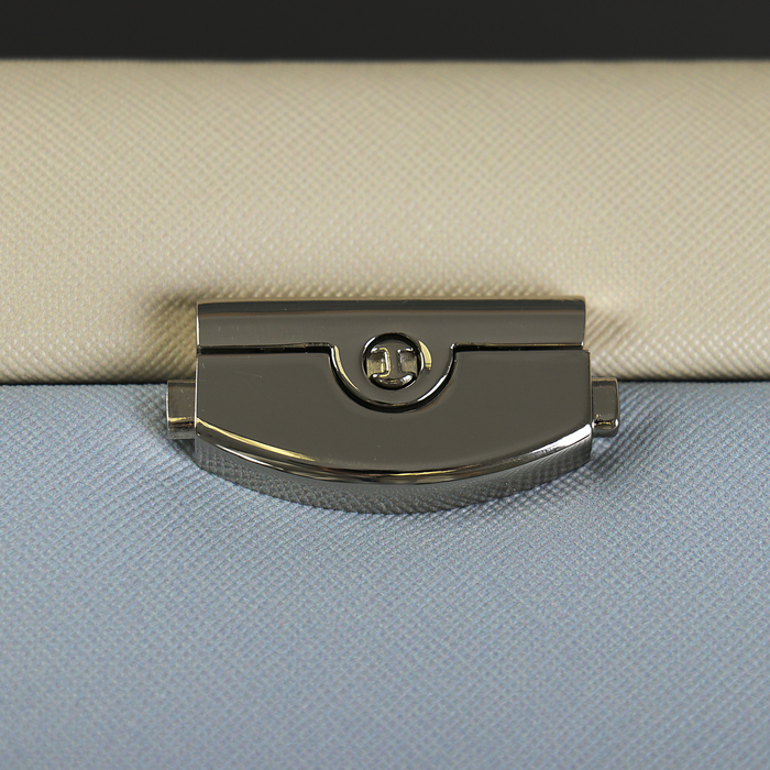 Шкатулка кожзам для украшений "Сердце в точку" кремово-голубая 14х20х15 см