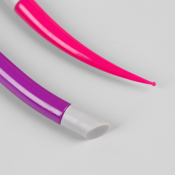 Набор для маникюра: дотс, 14,2см, d=0.1/0.15см, пушер, 14,2(±0,5)см, цвет МИКС