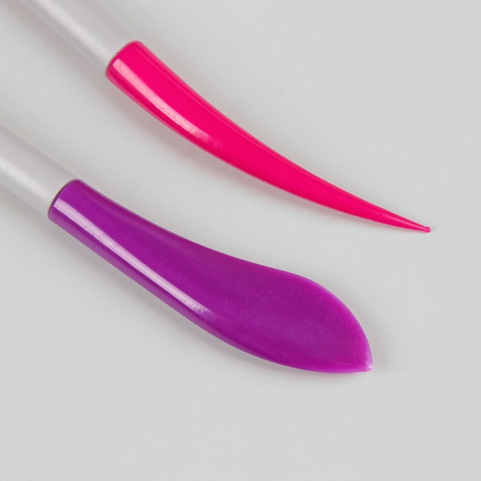 Набор для маникюра: дотс, 14,2см, d=0.1/0.15см, пушер, 14,2(±0,5)см, цвет МИКС