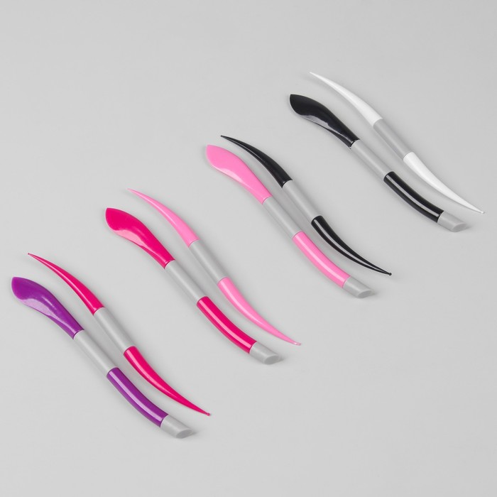 Набор для маникюра: дотс, 14,2см, d=0.1/0.15см, пушер, 14,2(±0,5)см, цвет МИКС