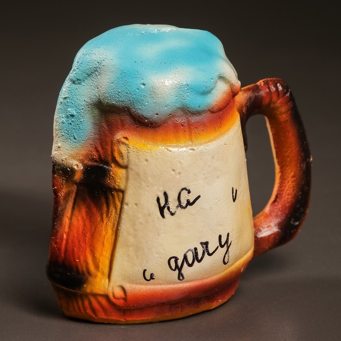 Копилка "Кружка с пивом" 15х16см, МИКС