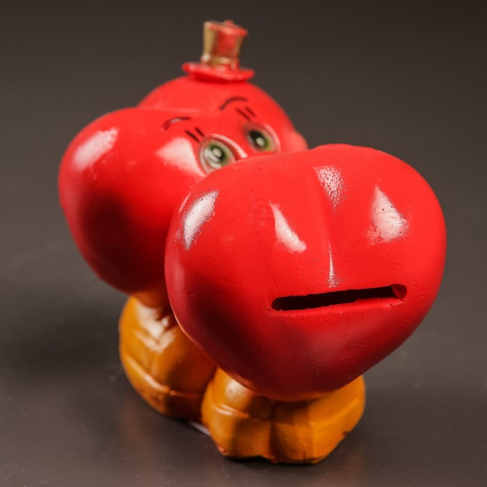 Копилка "Два сердца" 10х13см