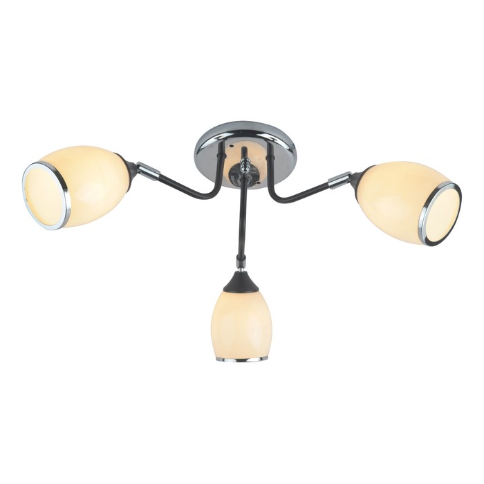 Люстра "Аласси" 3xE27 60Вт черный-хром