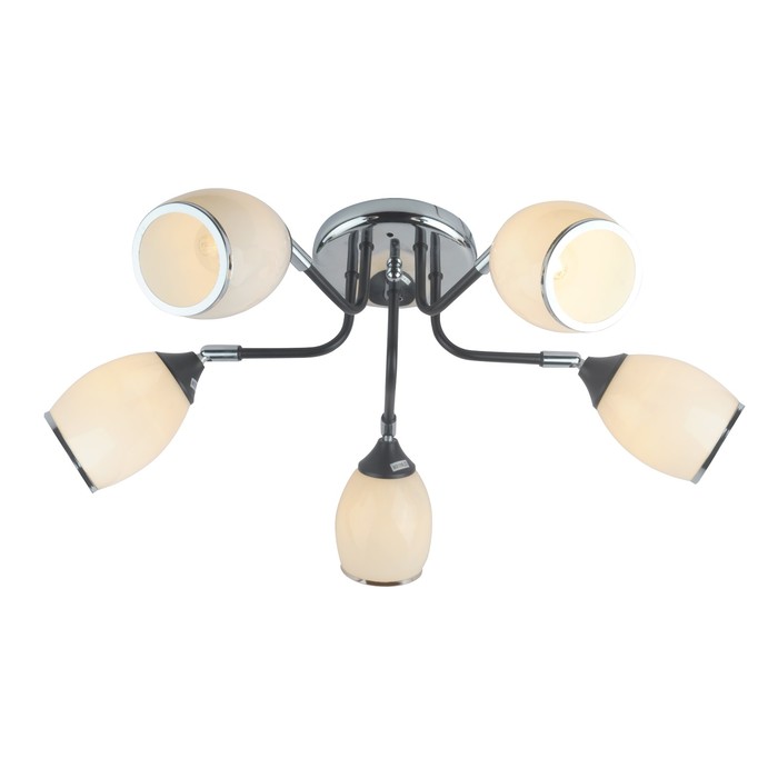 Люстра "Аласси" 5xE27 60Вт черный-хром