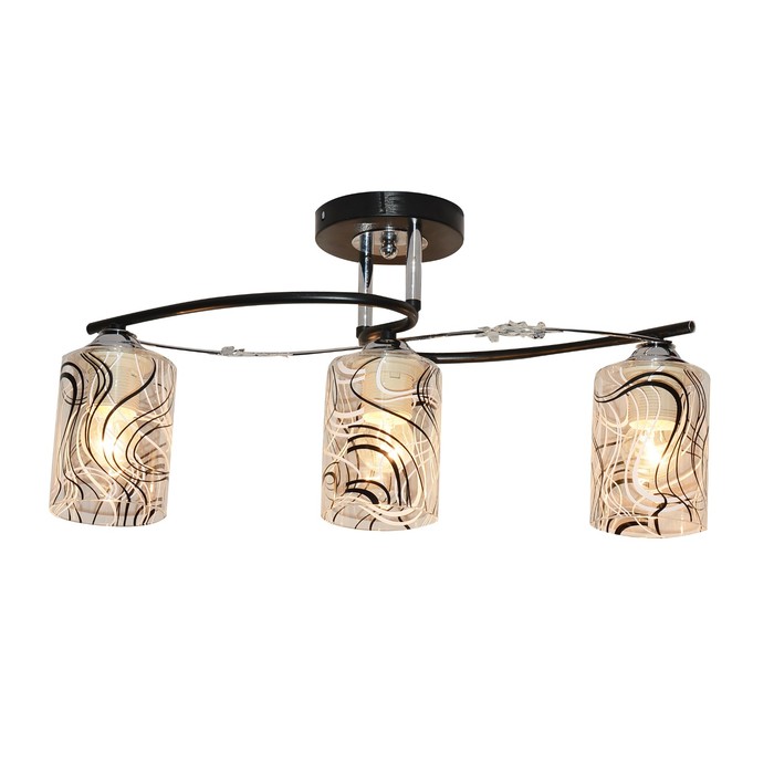 Люстра "Бланка" 3х60Вт E27 хром-черный