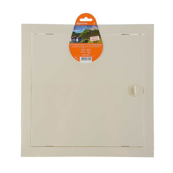 Лючок ревизионный TDM SQ1807-0434, с ручкой, 300х300 мм, цвет "Слоновая кость"