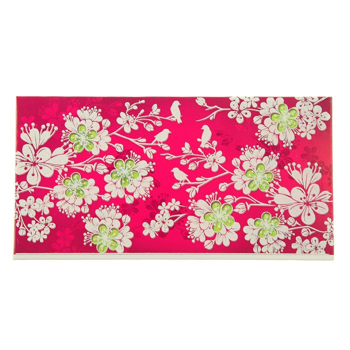 Конверт для денег "Универсальный", цветы, розовый фон