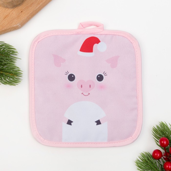 Кух.набор "Поросенок" варежка 20х27см,прихватка17х17см,35% х/л,65% п/э,ватин 250г/м2