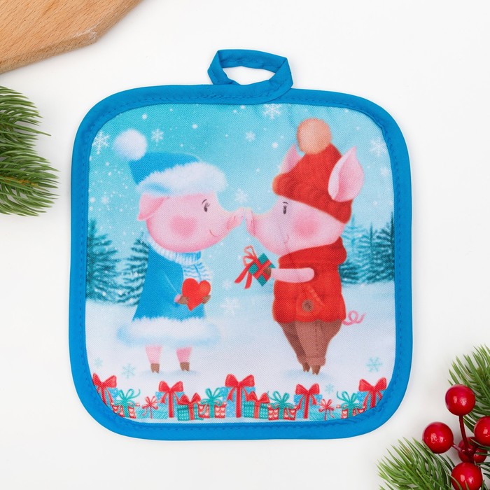 Прихватка "Доляна" Любовь 17х17см,35% х/л,65% п/э,ватин 250г/м2