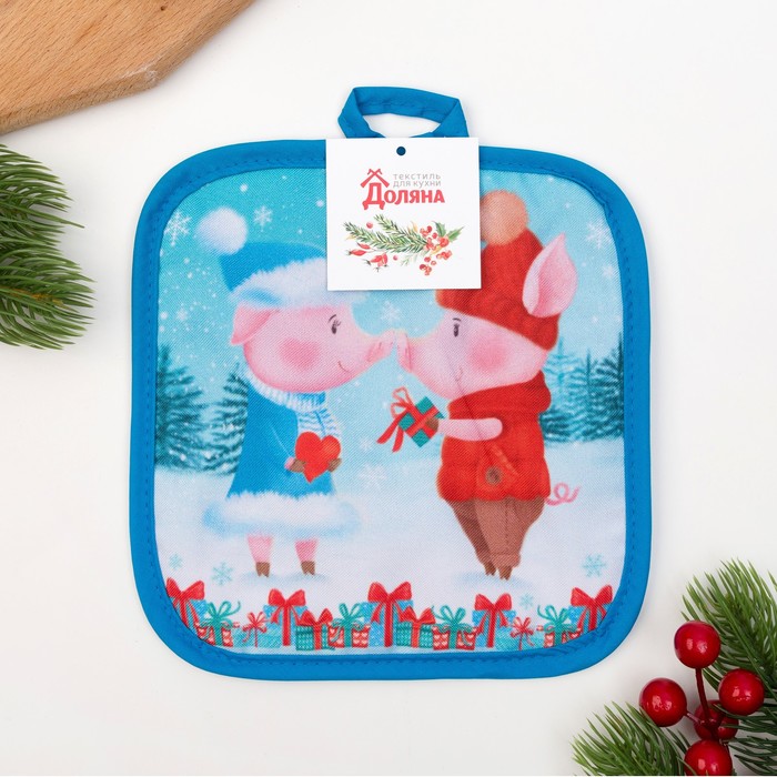 Прихватка "Доляна" Любовь 17х17см,35% х/л,65% п/э,ватин 250г/м2