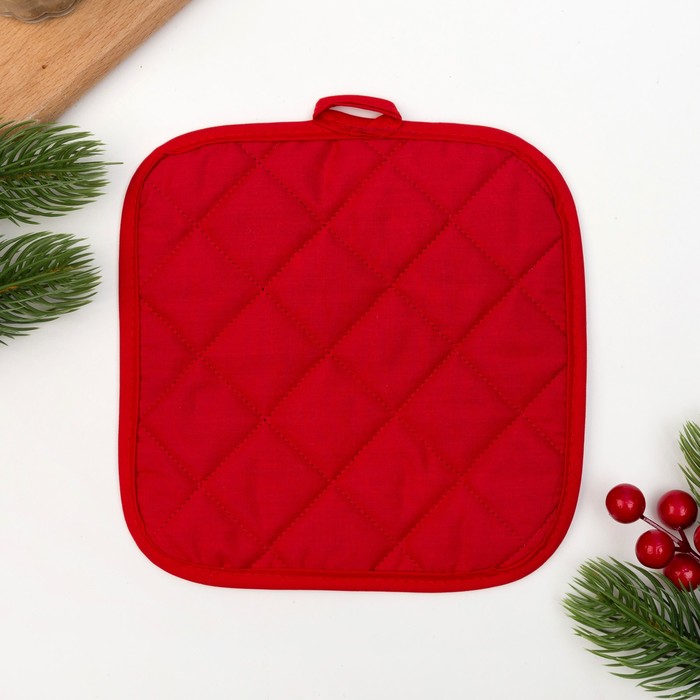 Кух. набор "Лиса и медведь" прихватки 17*17см-2шт,35% хл,65%п/э,ватин 250г/м2