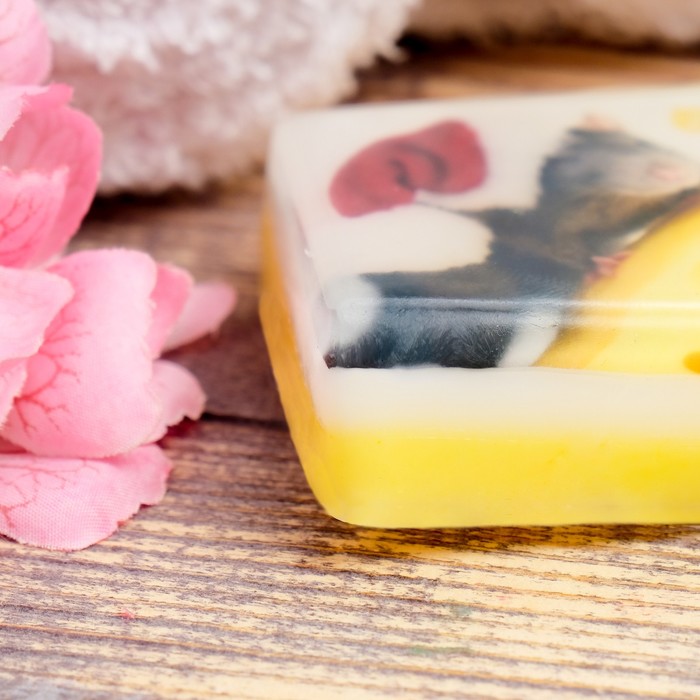 Натуральное мыло "Веселого Нового Года", банан, "Добропаровъ", 100гр