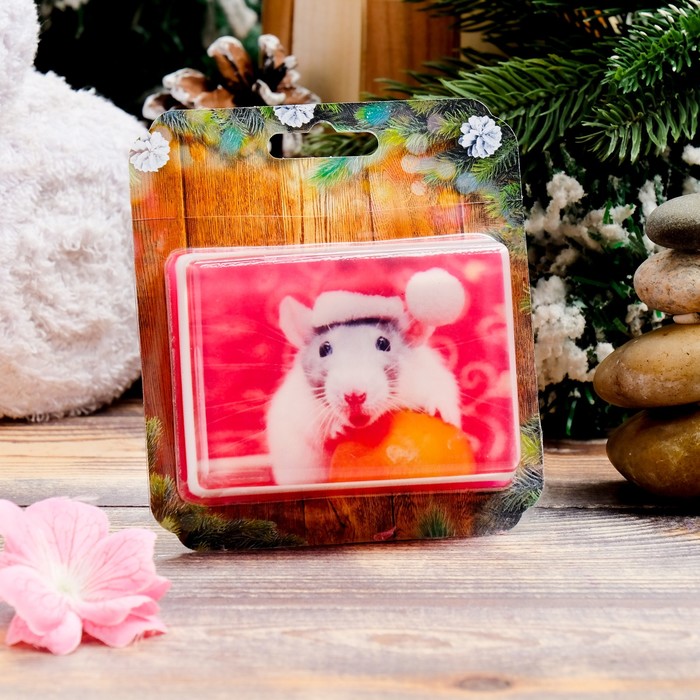 Натуральное мыло "Счастливого Нового Года", кофейное, "Добропаровъ", 100гр