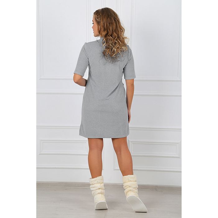 Халат женский на молнии Бяша-4 цвет серый, р-р 48