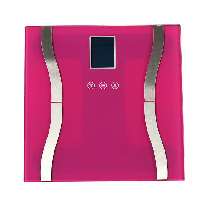 Весы напольные LuazON LVE-20, электронные, диагностические, до 180 кг, розовые