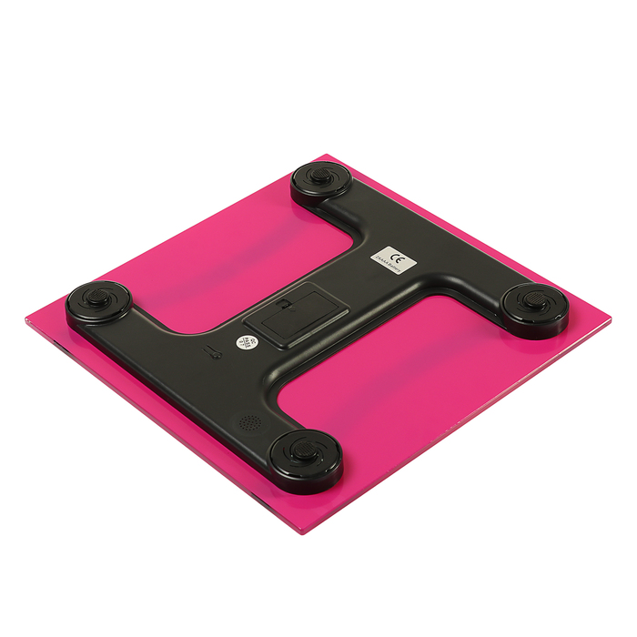 Весы напольные LuazON LVE-20, электронные, диагностические, до 180 кг, розовые