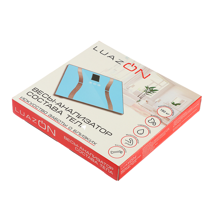 Весы напольные LuazON LVE-20, электронные, диагностические, до 180 кг, розовые