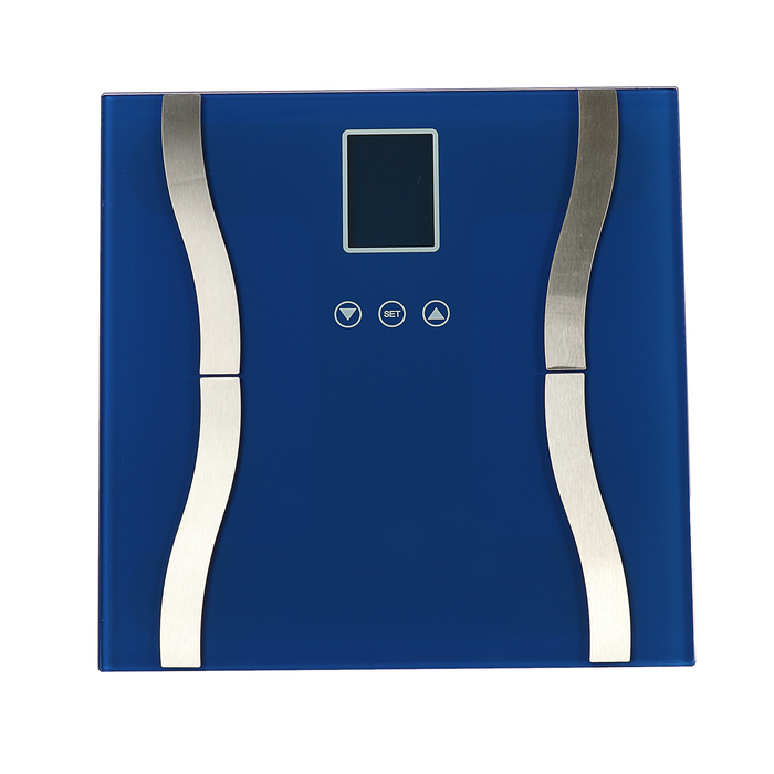 Весы напольные LuazON LVE-20, электронные, диагностические, до 180 кг, голубые
