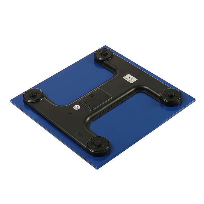 Весы напольные LuazON LVE-20, электронные, диагностические, до 180 кг, голубые