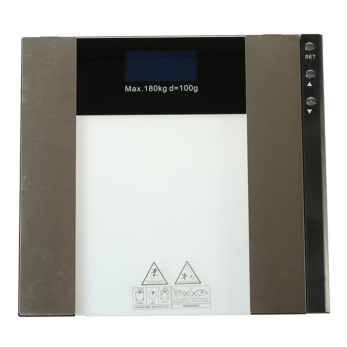 Весы напольные LuazON LVE-22, электронные, диагностические, до 180 кг, черные