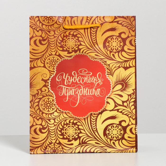 Пакет ламинированный вертикальный «Чудесного праздника», 18 × 23 × 8 см