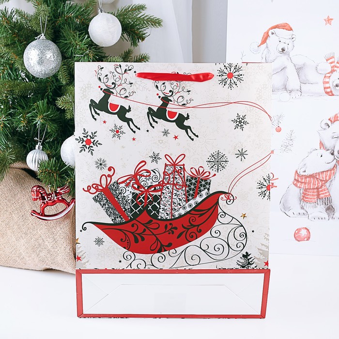 Пакет подарочный люкс, 30 х 10 х 40 см