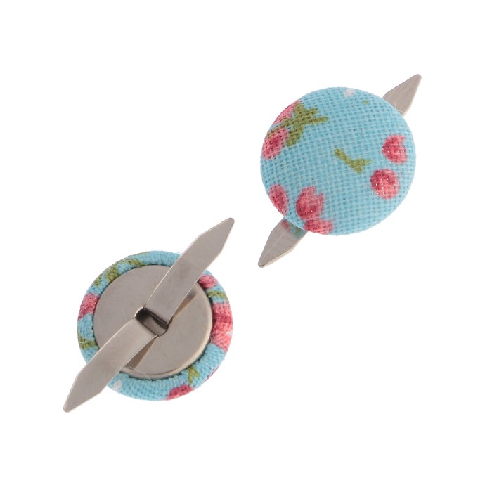 Набор брадсов для скрапбукинга Рукоделие "Цветочек-2" тканевые, 15 шт