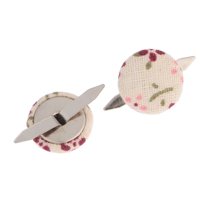 Набор брадсов для скрапбукинга Рукоделие "Цветочек-1" тканевые, 15 шт