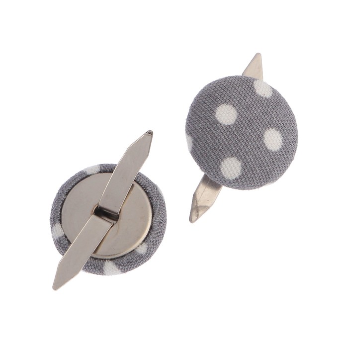 Набор брадсов для скрапбукинга Рукоделие "Горошек-1" тканевые, 15 шт