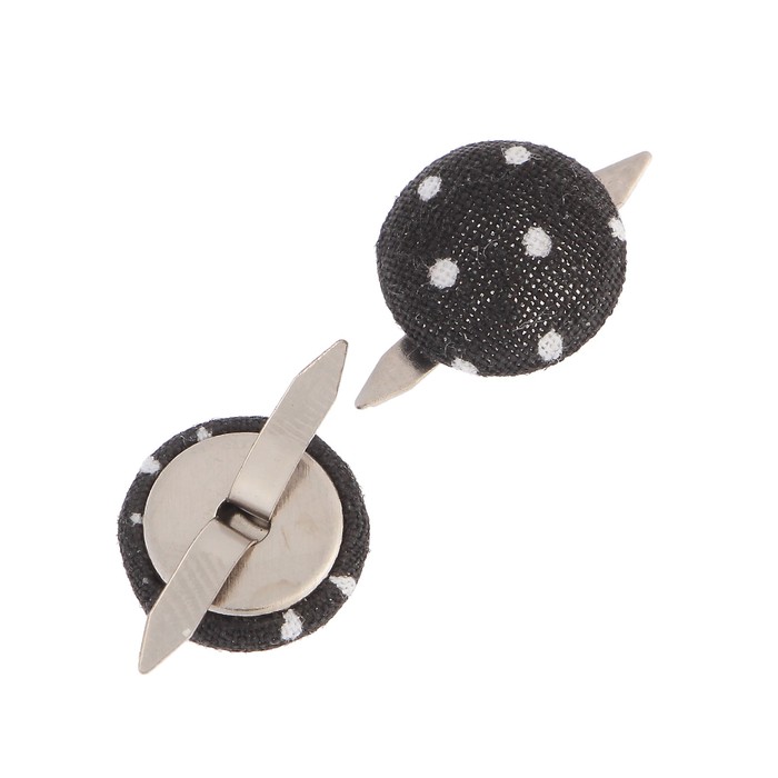 Набор брадсов для скрапбукинга Рукоделие "Горошек-3" тканевые, 15 шт