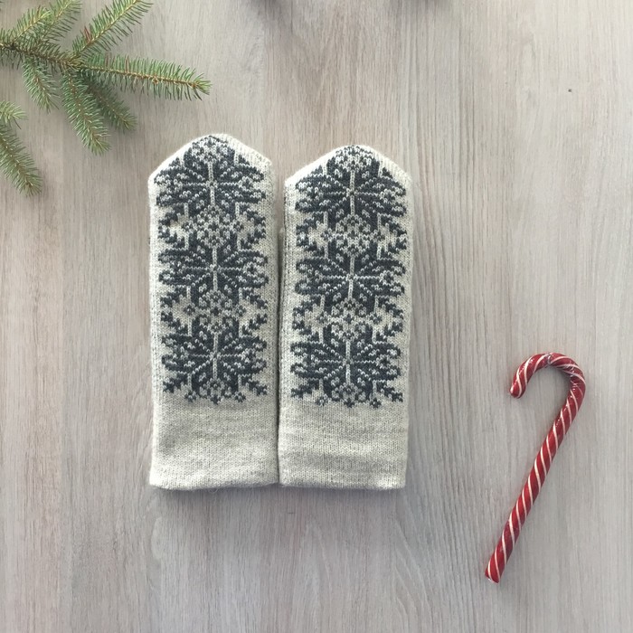 Варежки женские М22 цвет бежевый, р-р 18