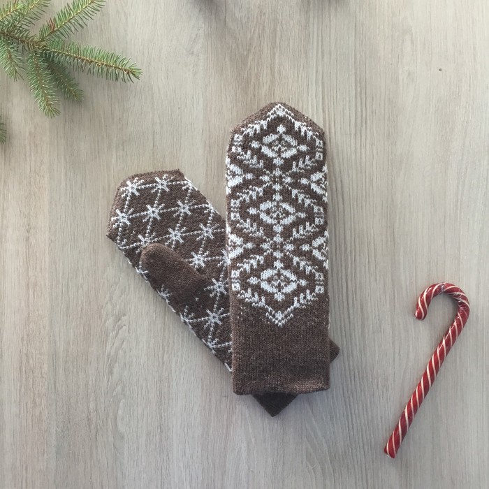 Варежки женские М22 цвет бежевый, р-р 18