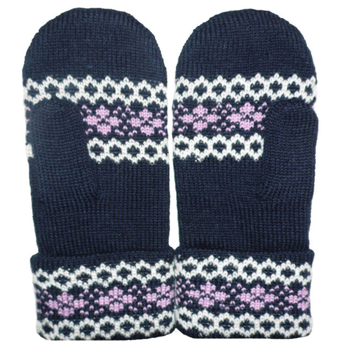 Варежки женские М16 цвет тёмно-синий, р-р 18