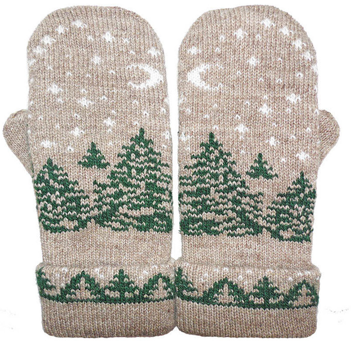 Варежки женские М24 цвет бежевый, р-р 18