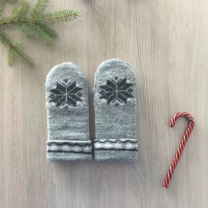 Варежки женские М24 цвет серый, р-р 18