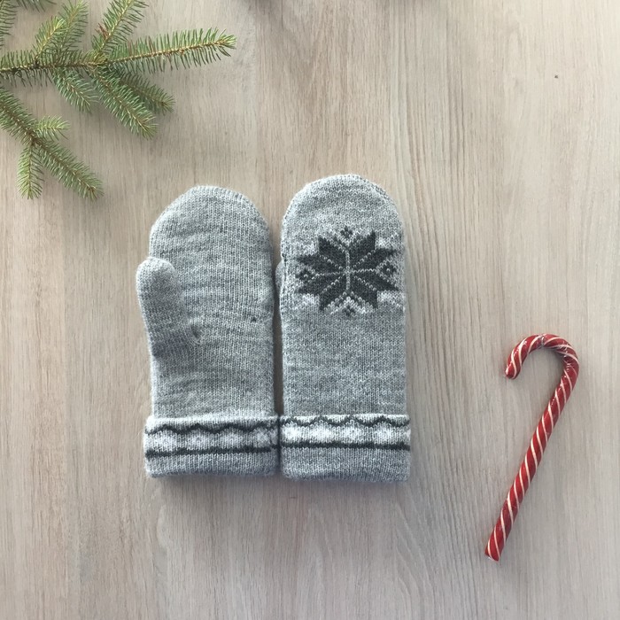 Варежки женские М24 цвет серый, р-р 18