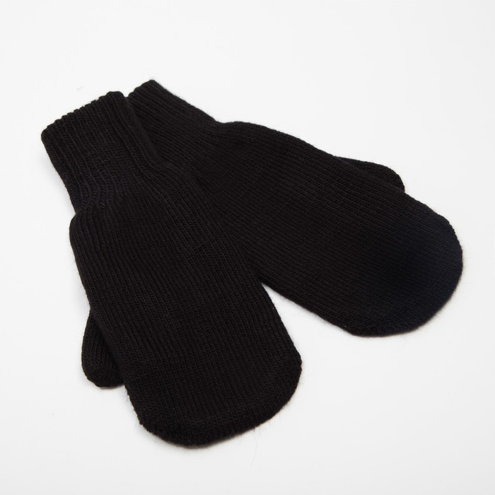 фото Варежки женские, цвет чёрный, размер 18 рукавичка-варежка