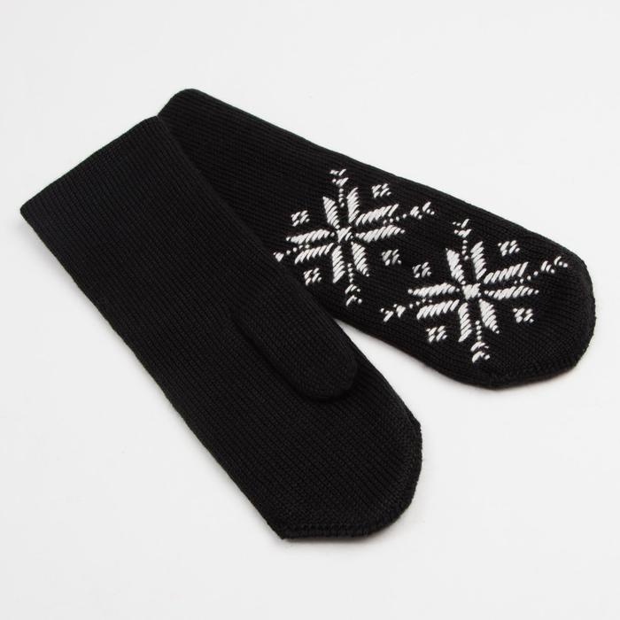 Варежки женские М02 цвет чёрный, р-р 18