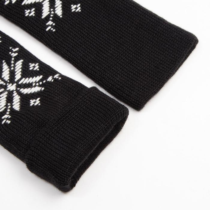 Варежки женские М02 цвет чёрный, р-р 18