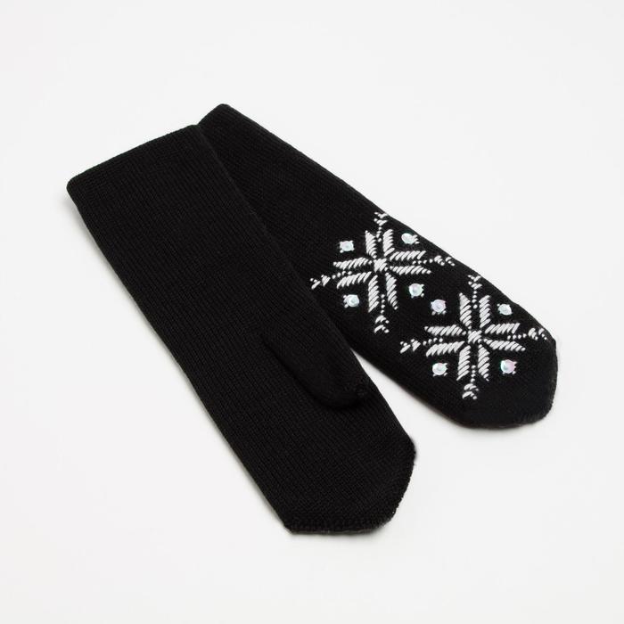 Варежки женские М10 цвет чёрный, р-р 18